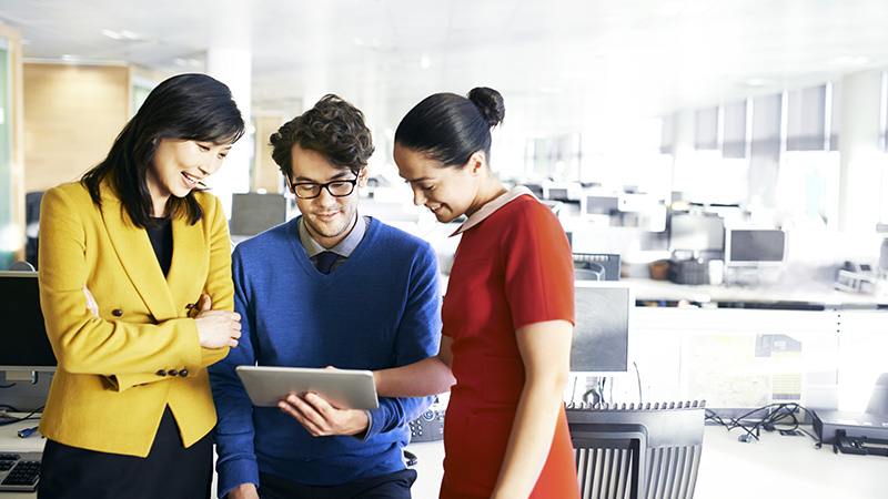 Group of business people discussing at the office
