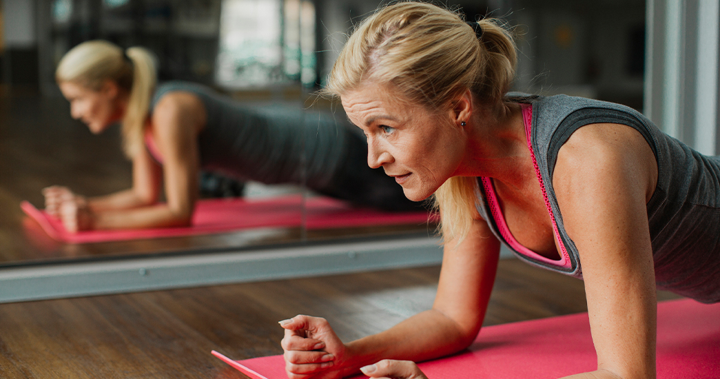 Woman exercising to help stay strong.